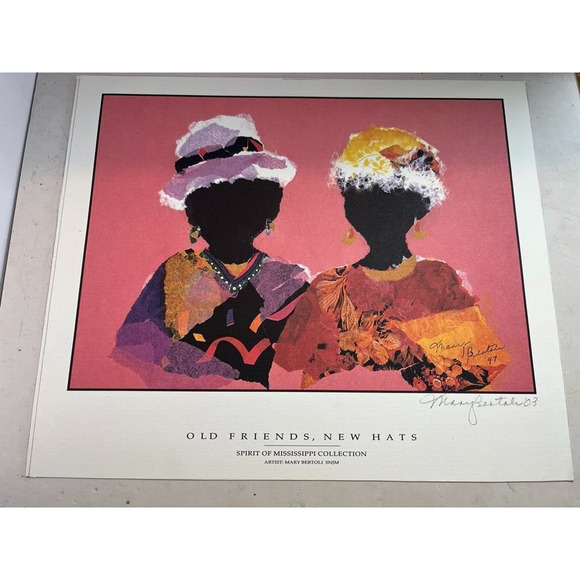 Artisan Other - 1997 Mary Bertoli Spirit of Mississippi Coll. Old Friends New Hats Signed 2003